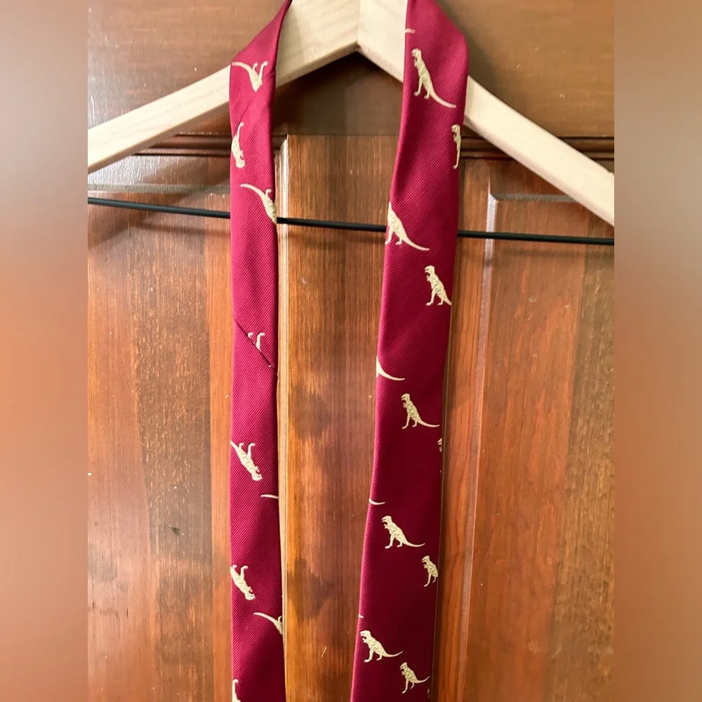 Awesome T-Rex Youth tie, made for the American Natural History Museum. No stains